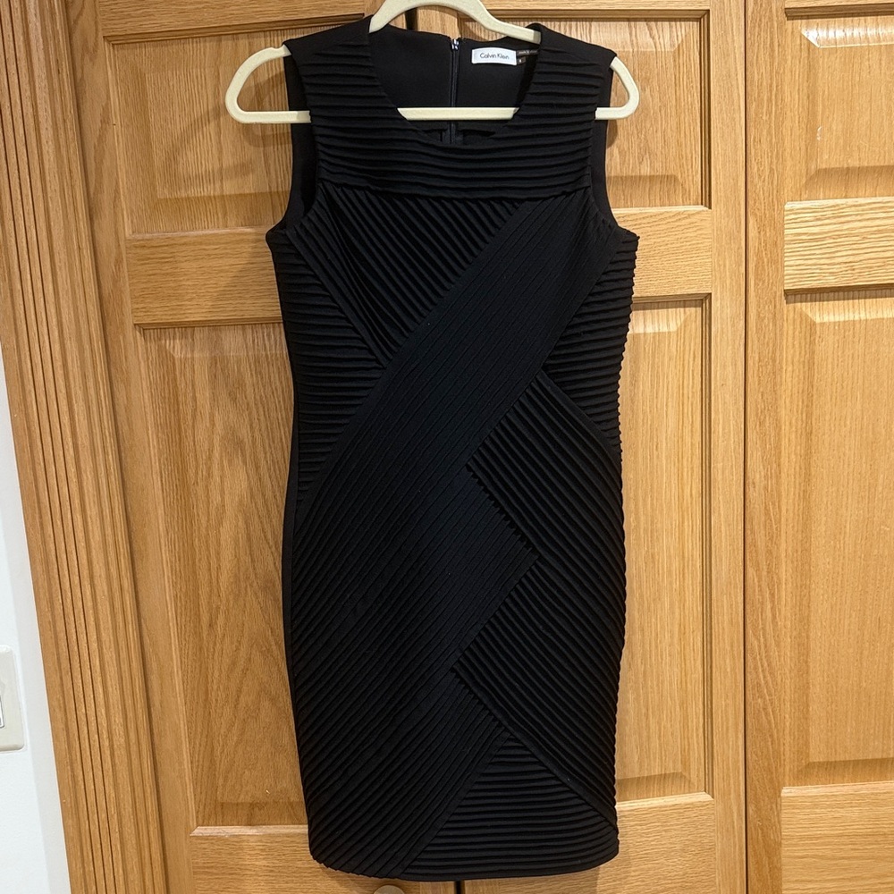 Calvin Klein Textured Black Mini Dress